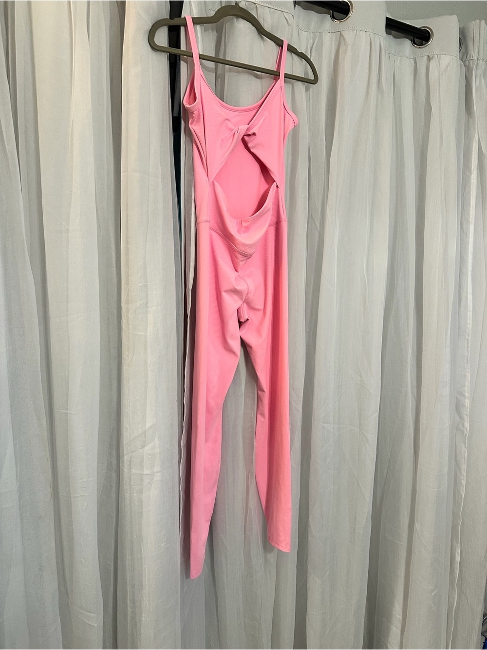 Women’s Pink One-Piece Unitard - Classic Tank Straps - Picture 5 of 8